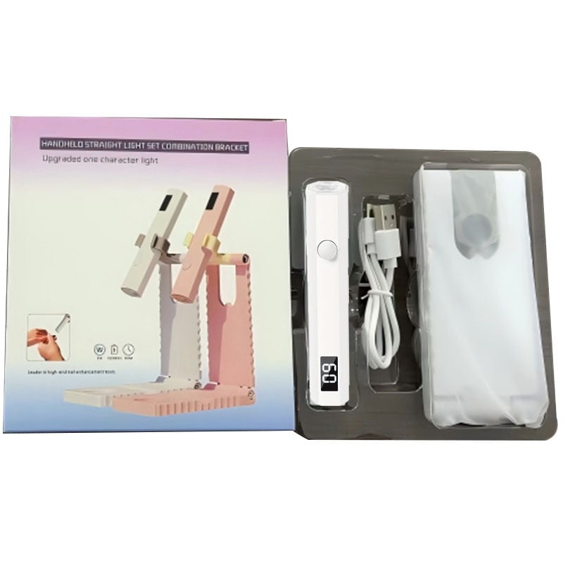 Kompaktne maniküüri lamp, kiire kuivatamine, akudega töötav mudel koos laua statiiviga, digitaalne ekraan