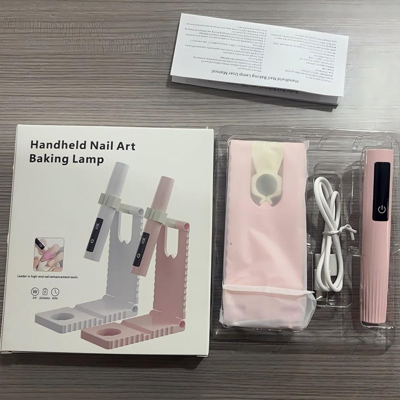 Kompaktne maniküüri lamp, kiire kuivatamine, akudega töötav mudel koos laua statiiviga, digitaalne ekraan