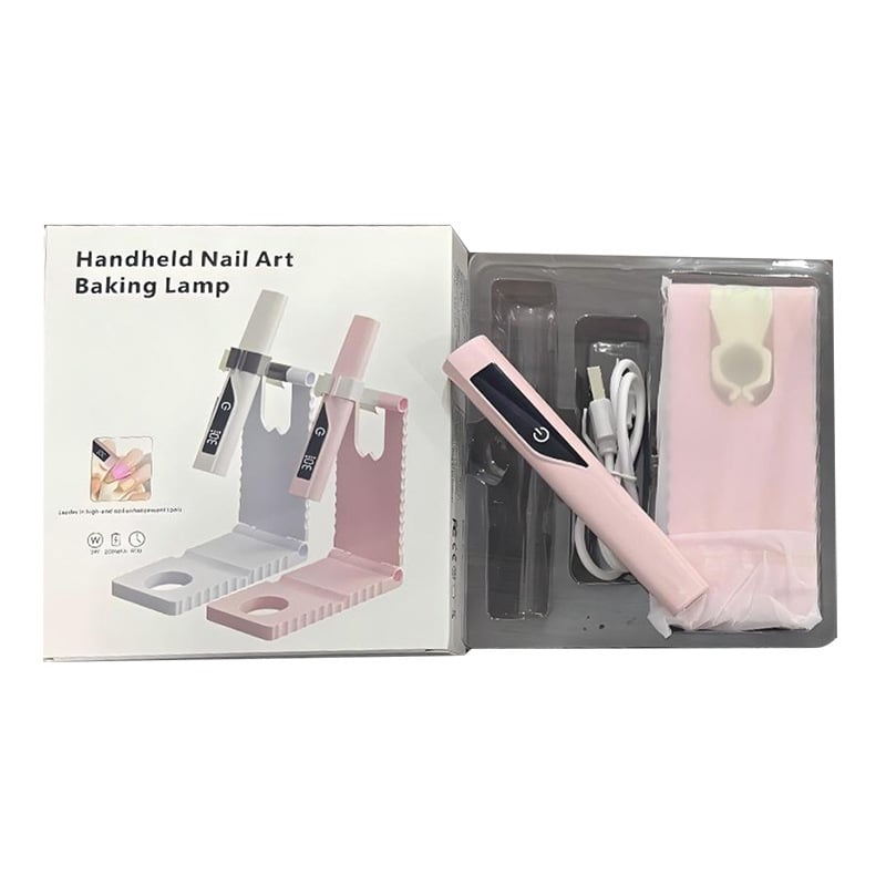 Kompaktne maniküüri lamp, kiire kuivatamine, akudega töötav mudel koos laua statiiviga, digitaalne ekraan