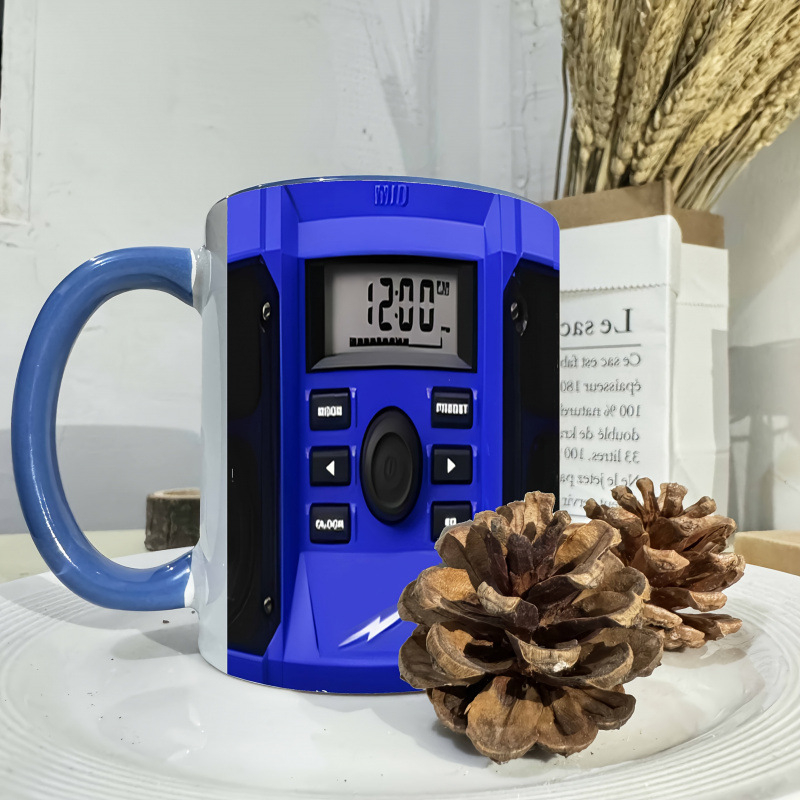 Portselánist munakupp kaasaga, mitmekihiline disain, lillemuster, liustikemotiiv, kaasaskantav