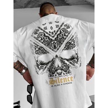 Meeste T-särk trükiga, lühikeste varrukatega, ümmarguse kaelusega, slim fit, 100% polüester