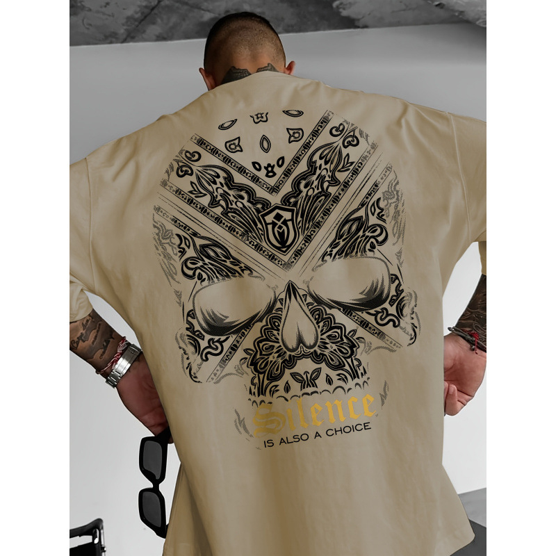 Meeste T-särk trükiga, lühikeste varrukatega, ümmarguse kaelusega, slim fit, 100% polüester