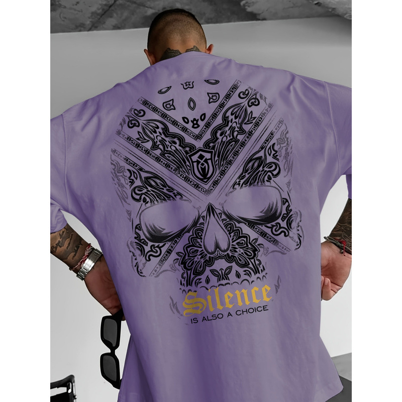 Meeste T-särk trükiga, lühikeste varrukatega, ümmarguse kaelusega, slim fit, 100% polüester