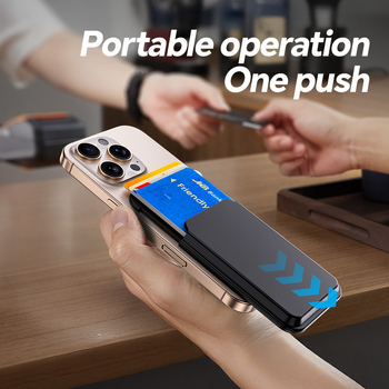 Magnetkaartide hoidja iPhone'i jaoks – MagSafe ühilduv, PC-kõva tagakülg, universaalne mudel