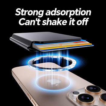 Magnetkaartide hoidja iPhone'i jaoks – MagSafe ühilduv, PC-kõva tagakülg, universaalne mudel