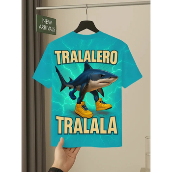 T-särk – 96% puuvill, ümmargune kaelus, lühikesed varrukad, vaba lõige, ühesugune muster, soojusülekande trükk