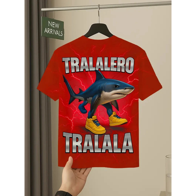 T-särk – 96% puuvill, ümmargune kaelus, lühikesed varrukad, vaba lõige, ühesugune muster, soojusülekande trükk