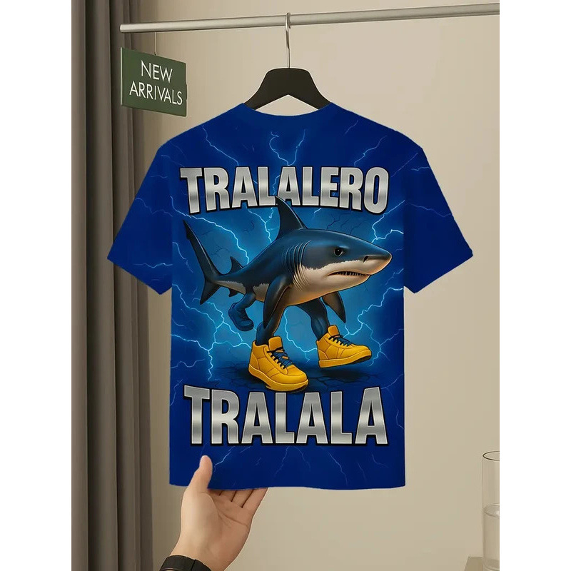 T-särk – 96% puuvill, ümmargune kaelus, lühikesed varrukad, vaba lõige, ühesugune muster, soojusülekande trükk