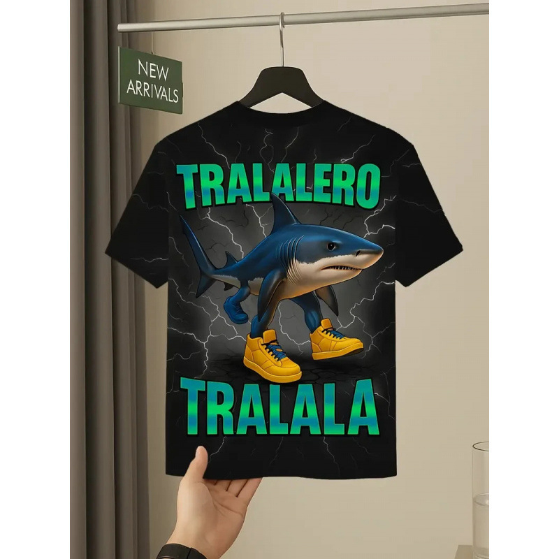 T-särk – 96% puuvill, ümmargune kaelus, lühikesed varrukad, vaba lõige, ühesugune muster, soojusülekande trükk