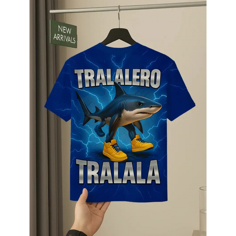 T-särk – 96% puuvill, ümmargune kaelus, lühikesed varrukad, vaba lõige, ühesugune muster, soojusülekande trükk