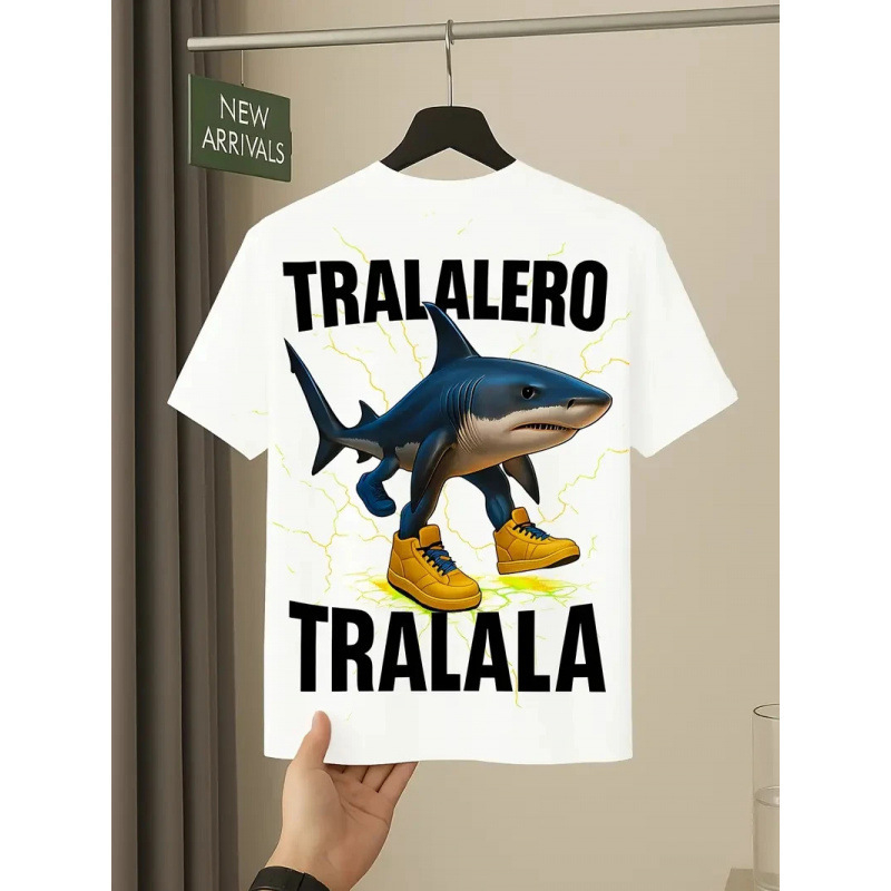 T-särk – 96% puuvill, ümmargune kaelus, lühikesed varrukad, vaba lõige, ühesugune muster, soojusülekande trükk