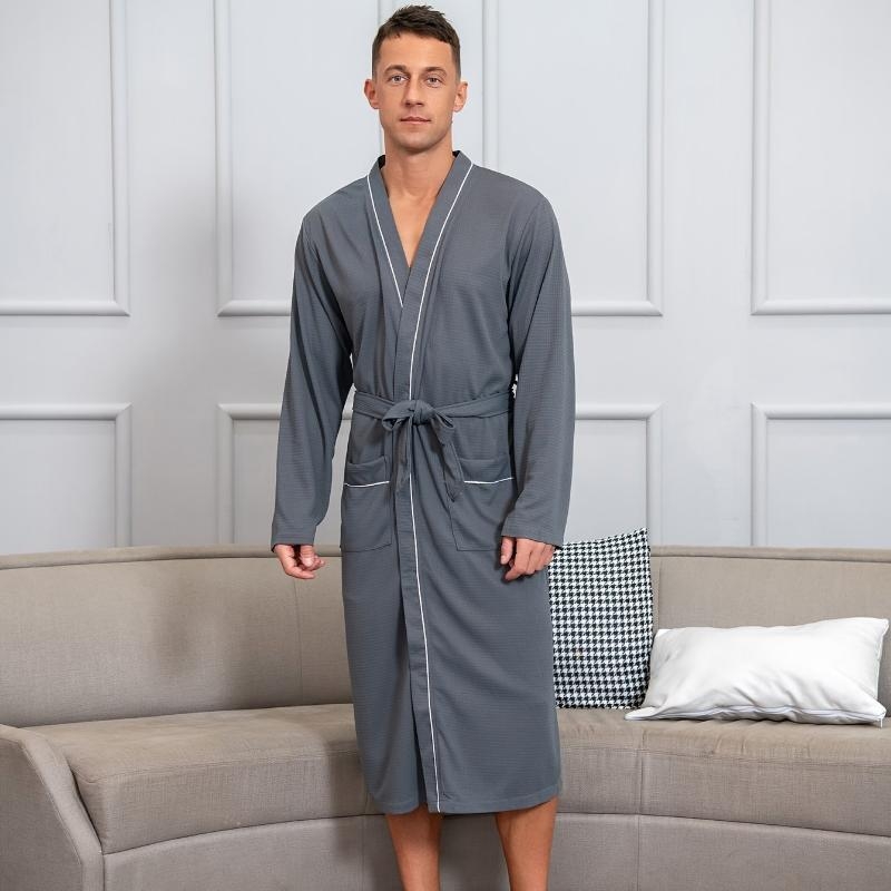 Meeste ööpyjapüksid puuvillast poole fleeceiga karikatuur stiil taskud sidemed