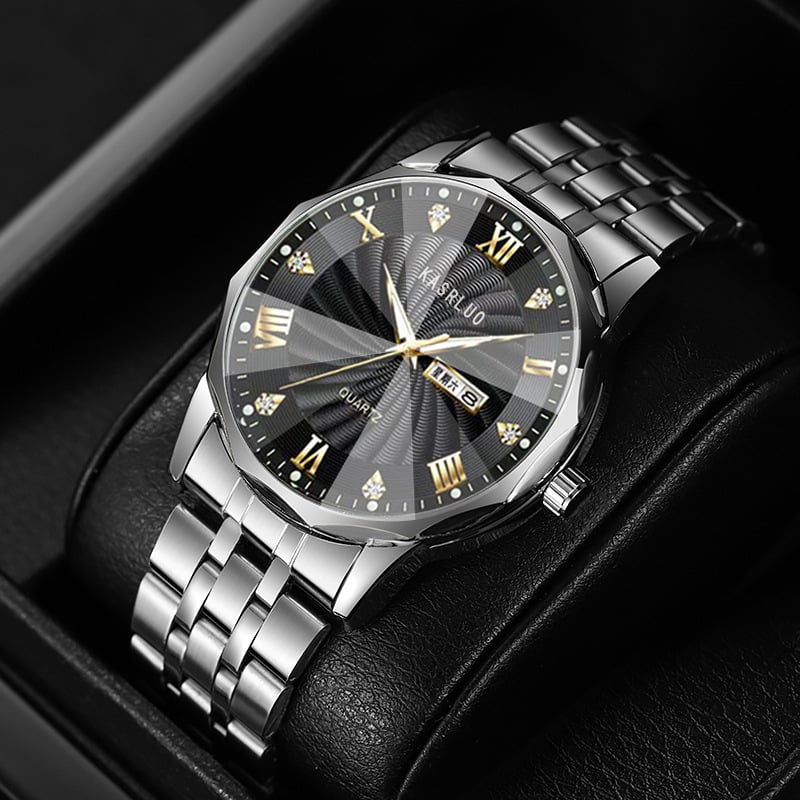 Meeste käekell kvartsliikumise, veekindlus 10 m, kalender ja nädalanäidik, kruvikroon, korpus segust