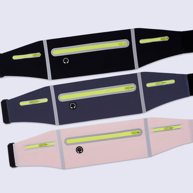 Športová vrecková taška na pás pre beh, ultra ľahká, polyester, podšívka nylon, jednofarebná, vhodná pre vonkajšie športy