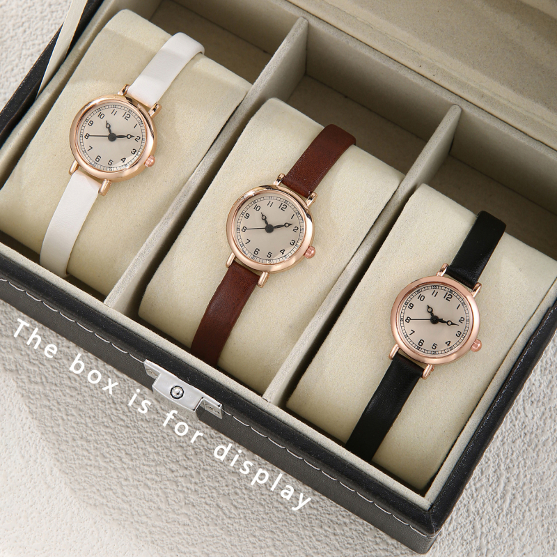 Hershan naiste kvartsikäekell, mudel SL39, sihverplaadi diameeter 23 mm, paksus 9 mm, sünteetilise nahaga rihm