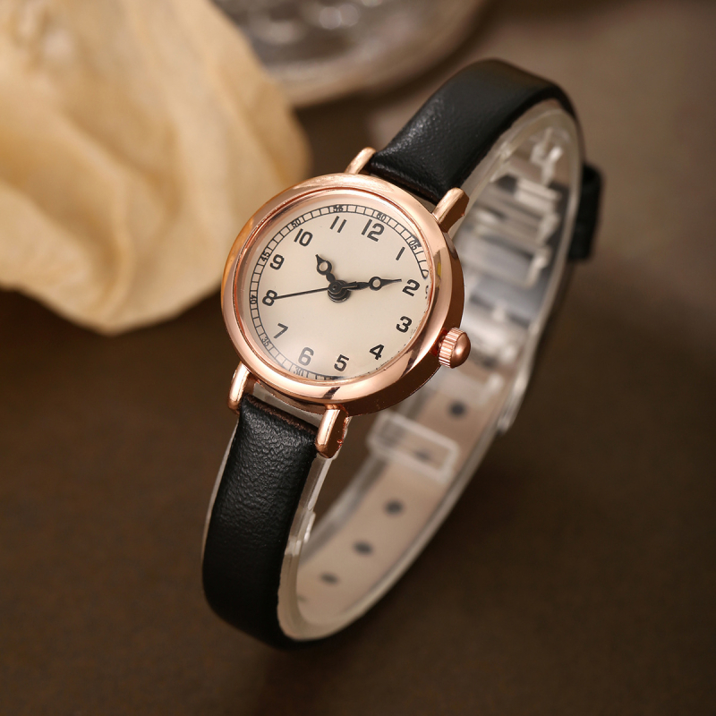 Hershan naiste kvartsikäekell, mudel SL39, sihverplaadi diameeter 23 mm, paksus 9 mm, sünteetilise nahaga rihm