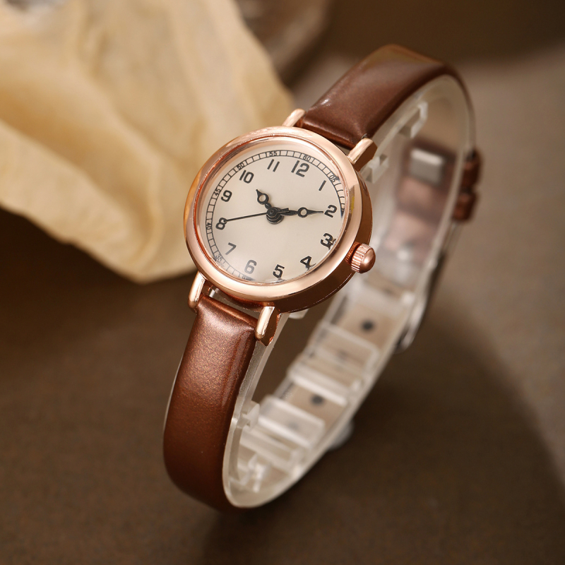 Hershan naiste kvartsikäekell, mudel SL39, sihverplaadi diameeter 23 mm, paksus 9 mm, sünteetilise nahaga rihm