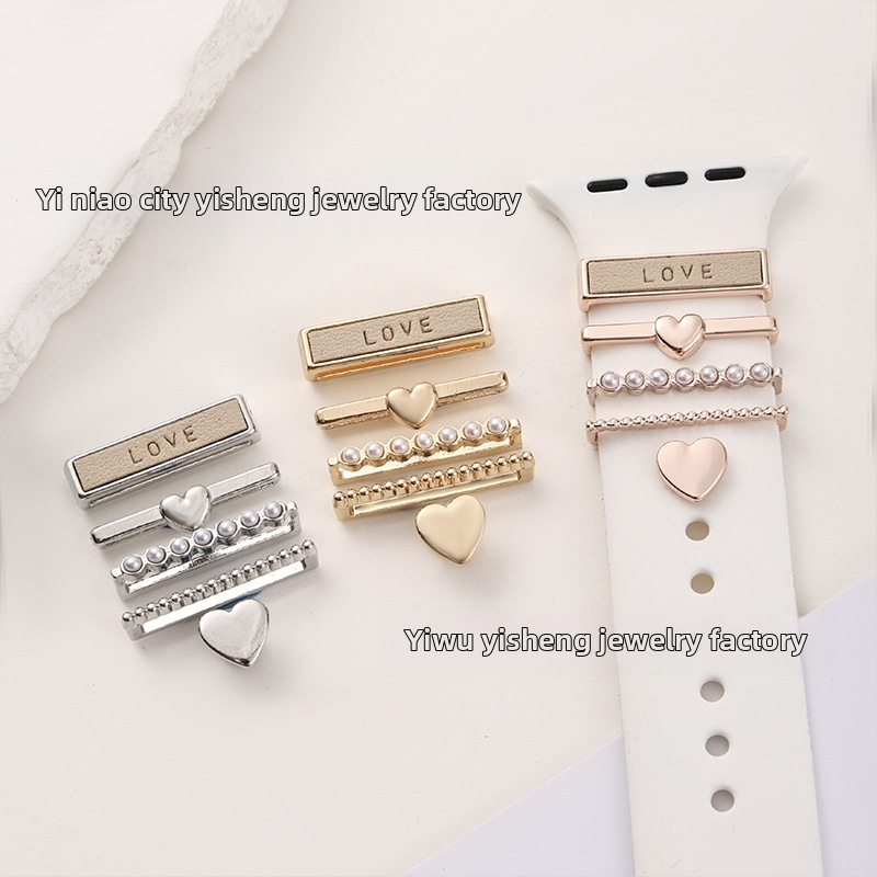 Apple Watch rihma silikoonist rõngakinnitus südame kujundusega, universaalne ühilduvus, bränd yishequ