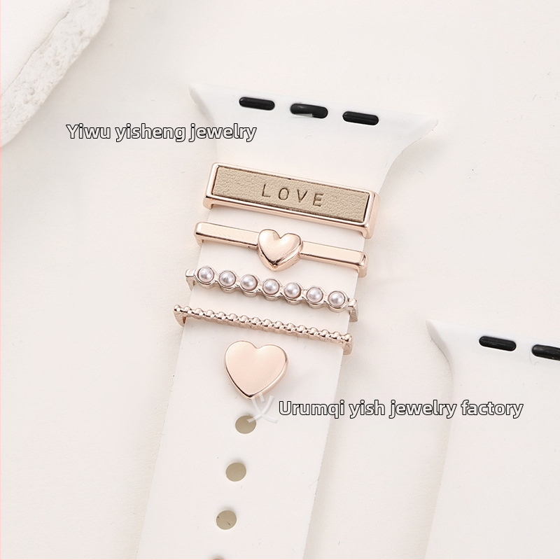 Apple Watch rihma silikoonist rõngakinnitus südame kujundusega, universaalne ühilduvus, bränd yishequ