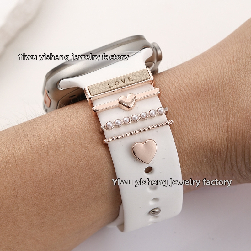 Apple Watch rihma silikoonist rõngakinnitus südame kujundusega, universaalne ühilduvus, bränd yishequ