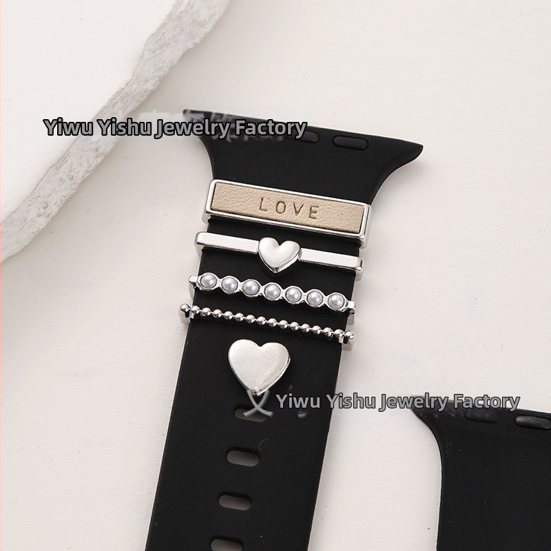 Apple Watch rihma silikoonist rõngakinnitus südame kujundusega, universaalne ühilduvus, bränd yishequ