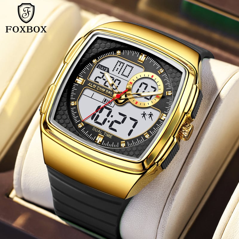 Elektroniline käekell 50 m veekindlusega, silikoonist rihm, segust valmistatud korpus ja mineraaliga tugevdatud klaas