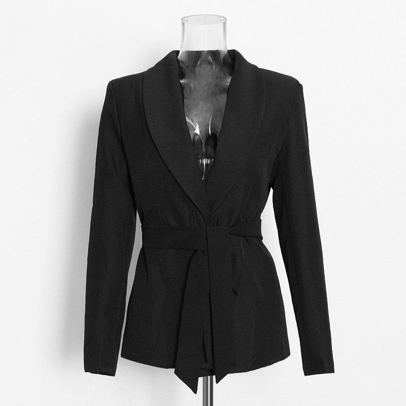 Naiste kaksos osad koosnev pükskostüüm, linnaliku temperamenti stiil, polüesteri-puuvillase segu (puuvill ≤30%), pikkade varrukatega, sügisel 2025