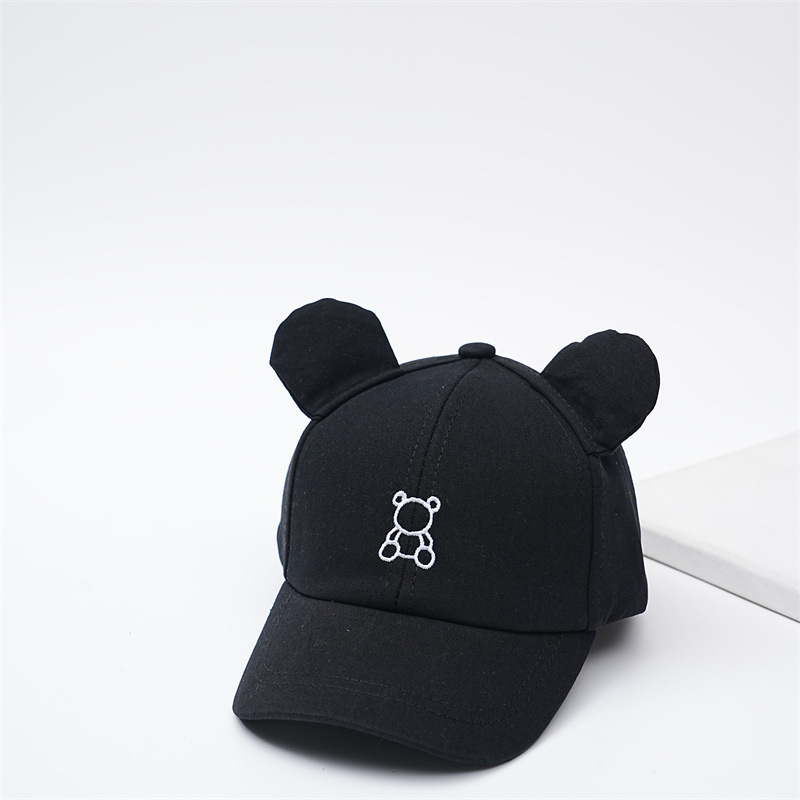 Laste suvine bejsbolimüts karu kõrvadega, cartoon stiilis, lai visir, päikesekaitse, puuvillase-poliesteri segu