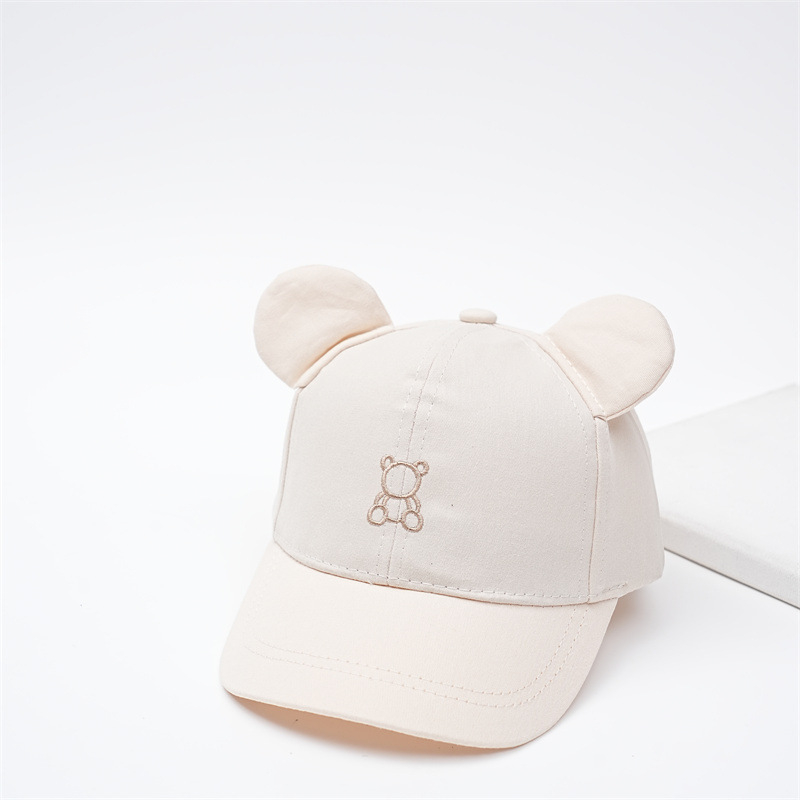 Laste suvine bejsbolimüts karu kõrvadega, cartoon stiilis, lai visir, päikesekaitse, puuvillase-poliesteri segu