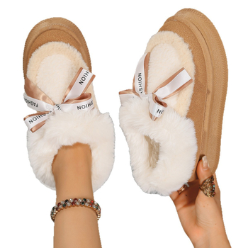 Ženske zimske cipele od pamuka – gornji materijal pamuk, potplat guma, platforma na petu, slip-on zatvaranje, unutarnja umjetna krzna