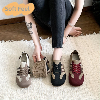 Naiste jooksujalatsid – kerged, hingavad, löögisummutavad ja libisemiskindla kummitaldaga; PU ülemine, ümmargune varba, madal lõpp, ees pitsiga kinnitusega.