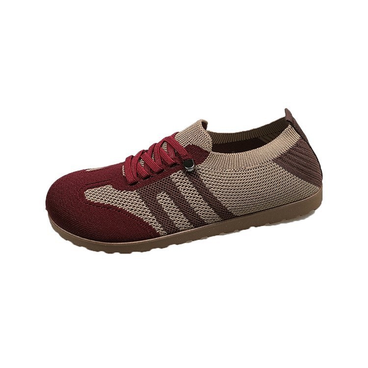 Naiste jooksujalatsid – kerged, hingavad, löögisummutavad ja libisemiskindla kummitaldaga; PU ülemine, ümmargune varba, madal lõpp, ees pitsiga kinnitusega.