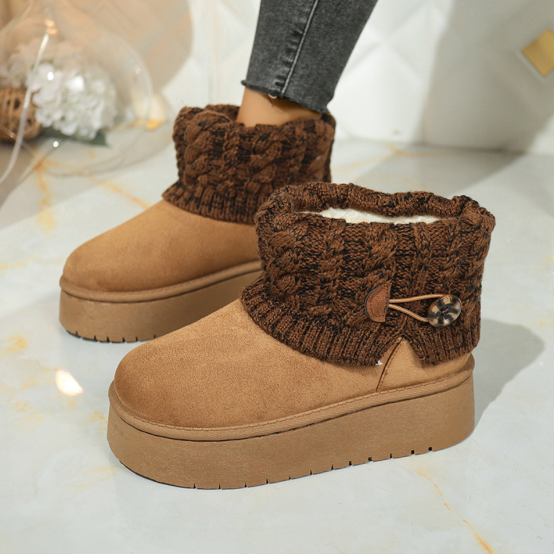 Naiste talvekingad veluurist ülaosaga, kummist talla, keskmine varvas 15 cm, ümmargune varvas, 5 cm konts