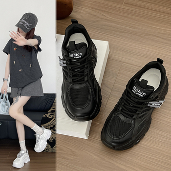 Naiste Dad Shoes kingad võrgust ülaosaga, 3–5 cm konts, sidemed, kummist tald