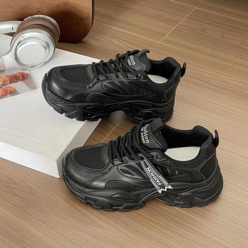 Naiste Dad Shoes kingad võrgust ülaosaga, 3–5 cm konts, sidemed, kummist tald