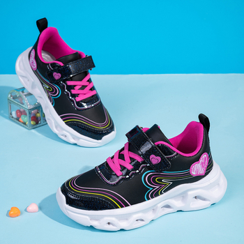 Tüdrukutele dad sneakers stiilis spordijalatsid – kunstnahk peal, veekindel, libisemiskindel, löögisummutamine, Velcro kinnitamine