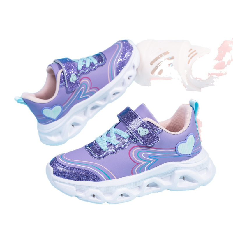 Tüdrukutele dad sneakers stiilis spordijalatsid – kunstnahk peal, veekindel, libisemiskindel, löögisummutamine, Velcro kinnitamine