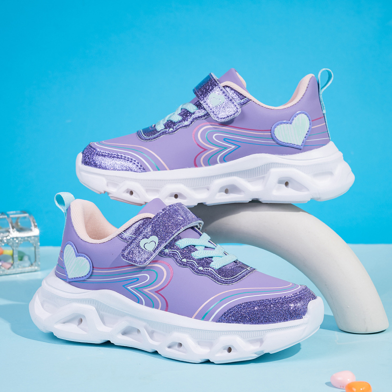 Tüdrukutele dad sneakers stiilis spordijalatsid – kunstnahk peal, veekindel, libisemiskindel, löögisummutamine, Velcro kinnitamine