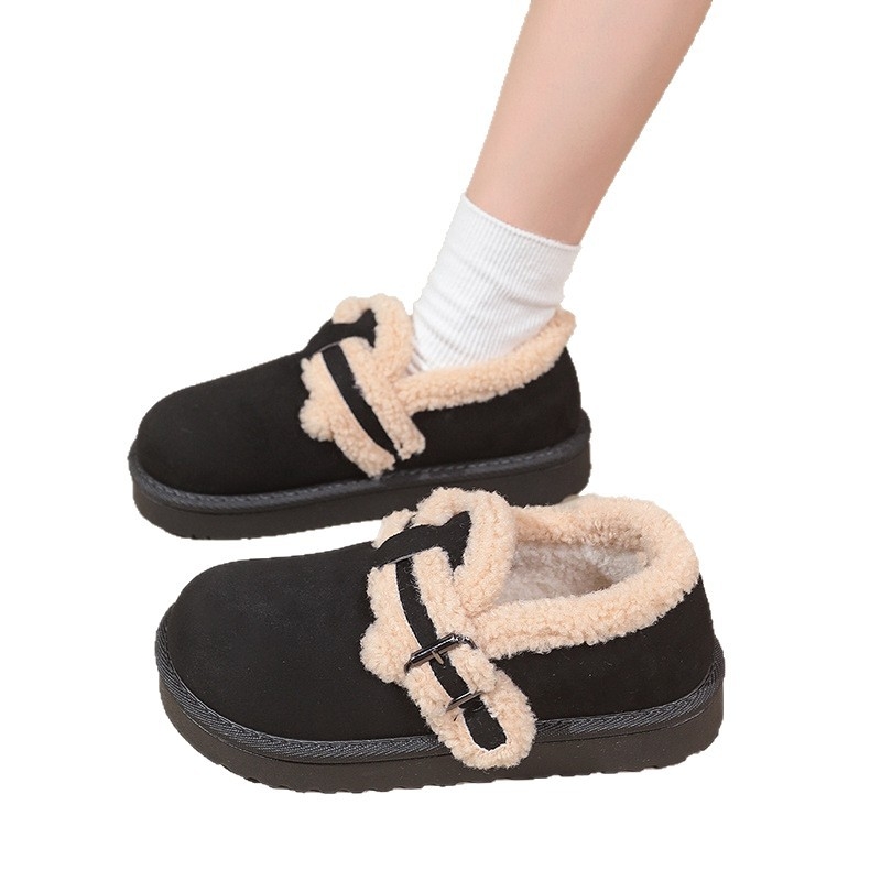 Naiste talvesaapad suure paksu tallaga, sametist ülaosa, lühike plüüsi vooder, madal varvas, kummist põhja, ilma tõmblukuta