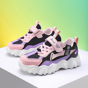 Tüdrukute tossud Kevad 2025: võrkkatte ülemine, Velcro kinnitamine, värviplokk, komposiitpõhi