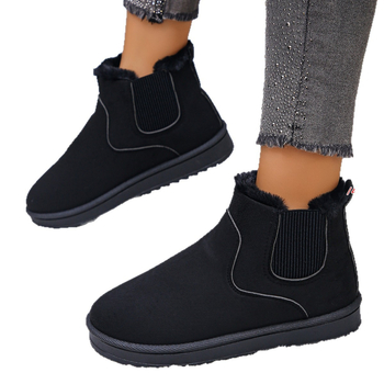 Naiste kõrged lumejalanõud talveks — talv, sametist ülaosa, kummist tald, karusnahasarnane vooder, ümmargune varvas