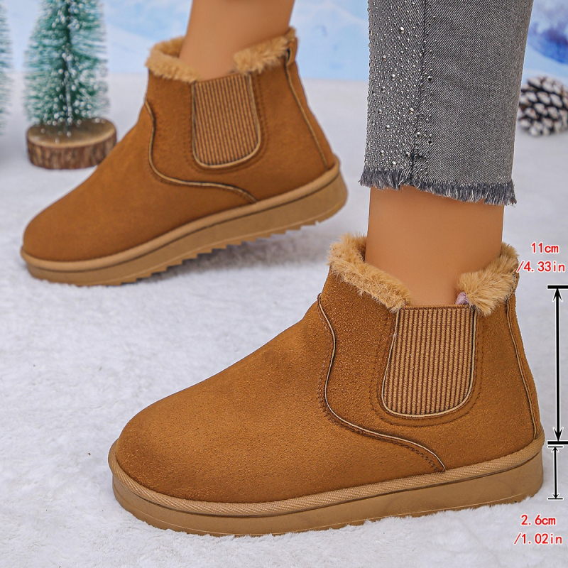 Naiste kõrged lumejalanõud talveks — talv, sametist ülaosa, kummist tald, karusnahasarnane vooder, ümmargune varvas