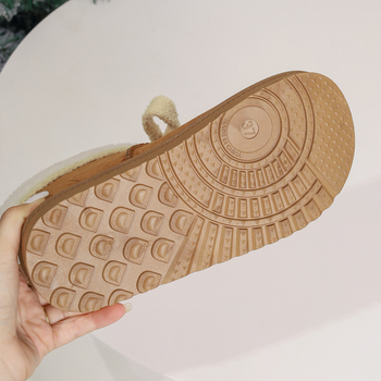 Naisten talvised loaferid fleece-voodriga, pealne kunstlik PU, kummitald, ümmargune varvas, slip-on