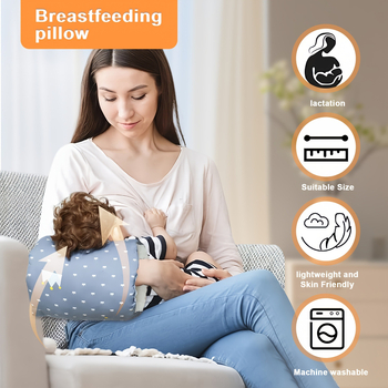 Vankúš na dojčenie pre bábätko, obdĺžnikový, výplň z polyesterových vlákien, polyesterová tkanina, 180 g