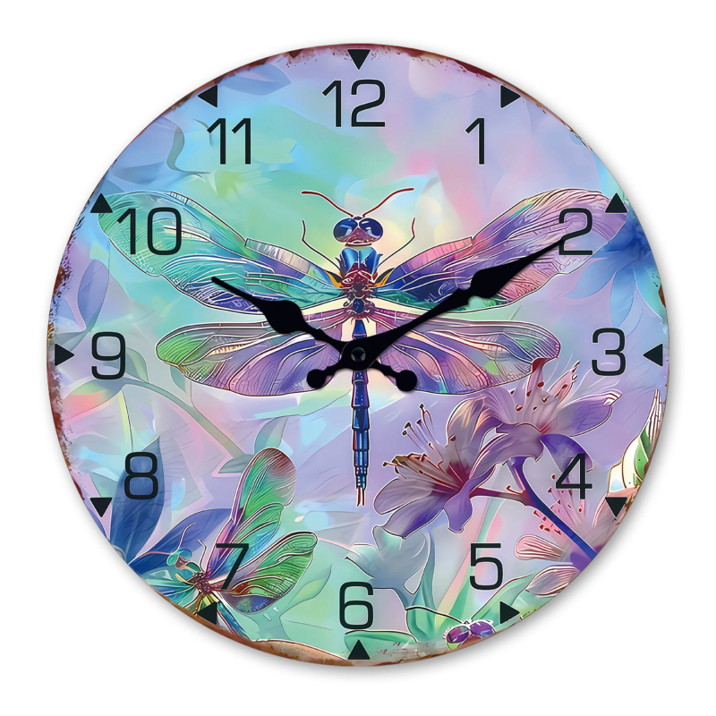 Ceas de perete circular din lemn cu cadran MDF, alimentat cu baterie, mișcare silențioasă, față unică, posibilitate imprimare logo