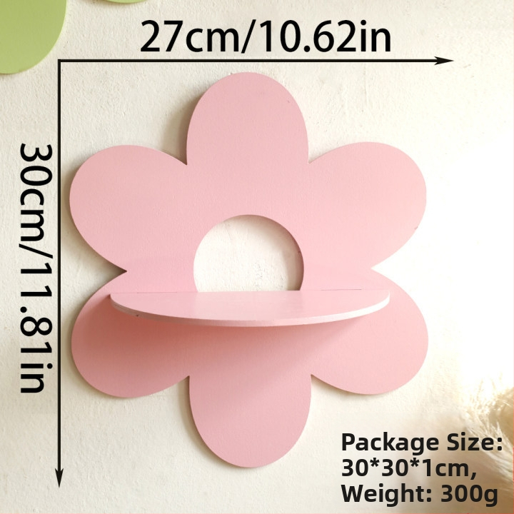 Puidust lillekujuline seinahoidik kristallide akcentidega – dekoratiivne pendant