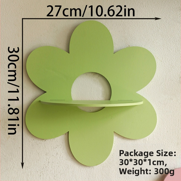 Puidust lillekujuline seinahoidik kristallide akcentidega – dekoratiivne pendant