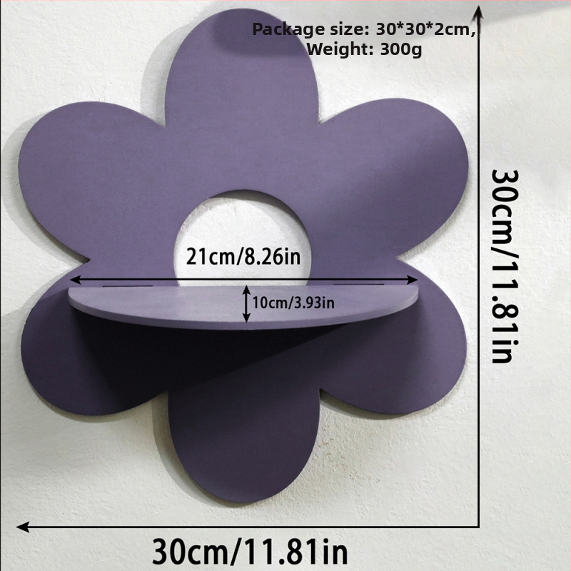 Puidust lillekujuline seinahoidik kristallide akcentidega – dekoratiivne pendant