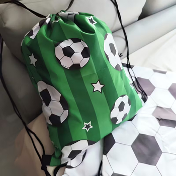 Športový batoh s motívom futbalu, ultra ľahký, priedušný polyester, zakrivené ramenné popruhy, na vonkajšie športy
