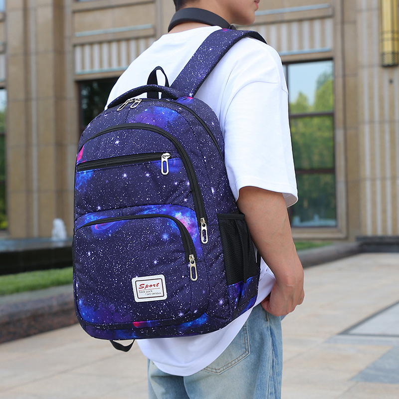 Mokyklinė kuprinė su lengvu dizainu ir nugaros apsauga, unisex Oxford audinio kuprinė su oro pagalvėmis ant pečių, skirta vidurinei mokyklai, 2025 pavasaris